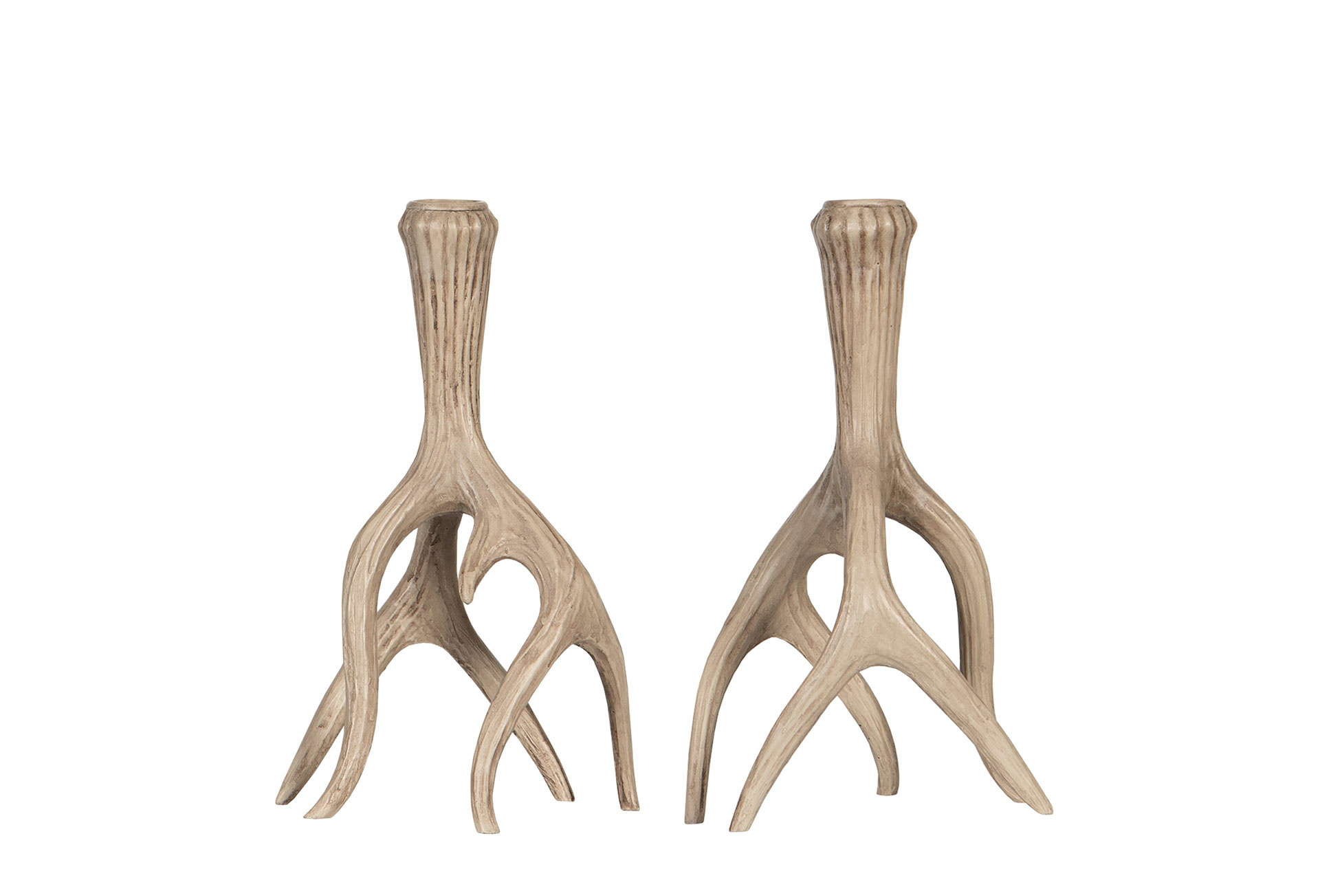 Ljusstake - Renhorn - Poly - 10x9x22 cm - 2