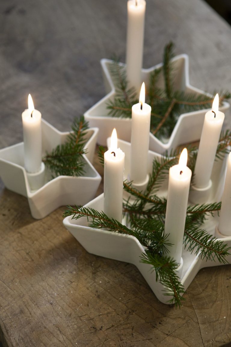 Lidatorp Candle Holder - Star - White - 21x21 cm - 9