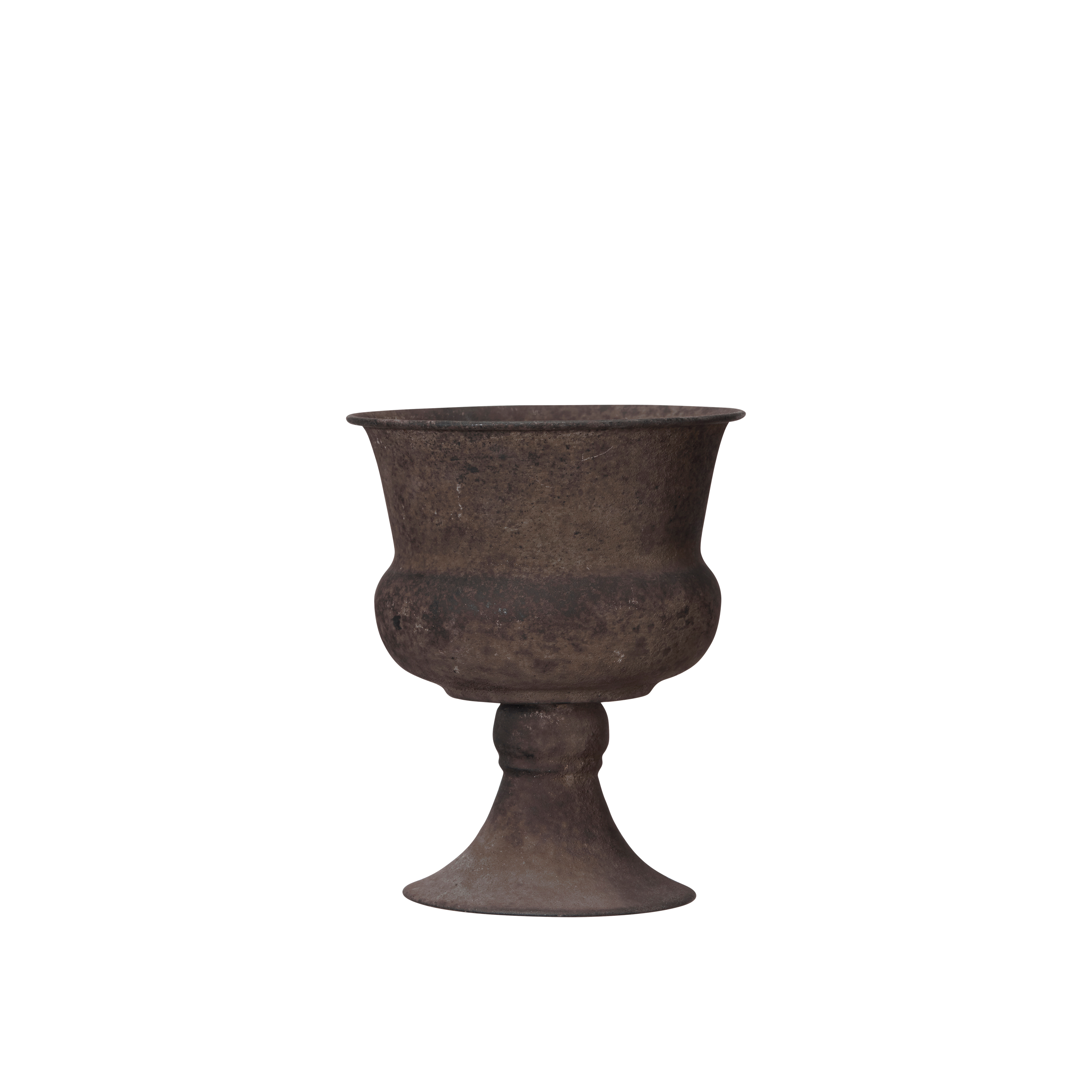 Urn - Pot - Trophy on foot - Rust - 19x15 cm - 4