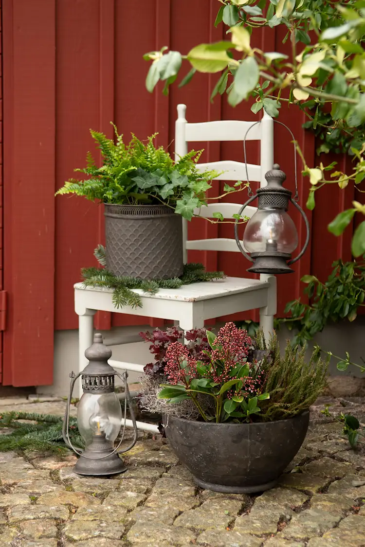 Battery-powered Outdoor Lantern Round - 29 cm - 2