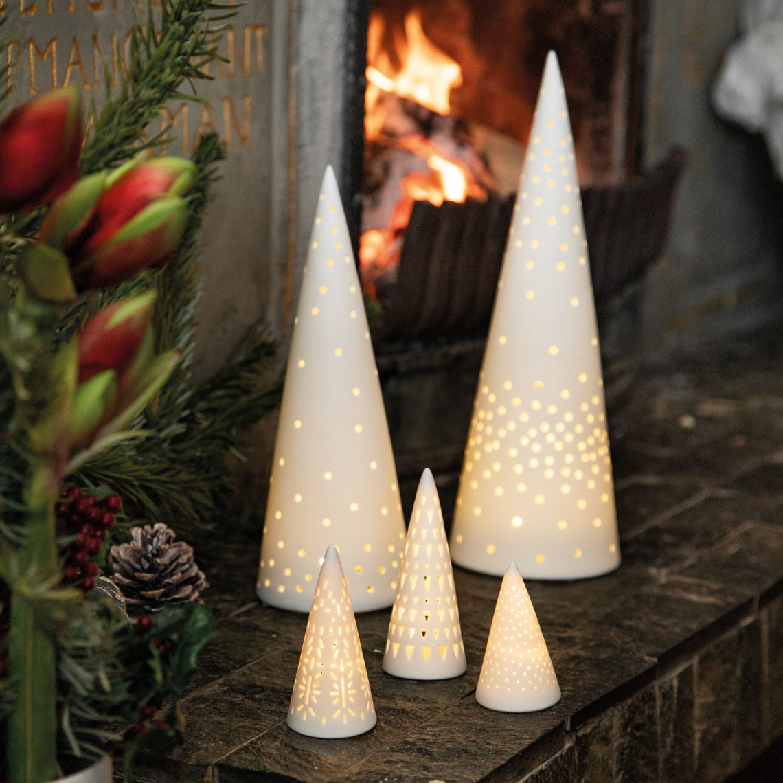 Christmas tree - LED - Battery operated - 4x11 cm - 4