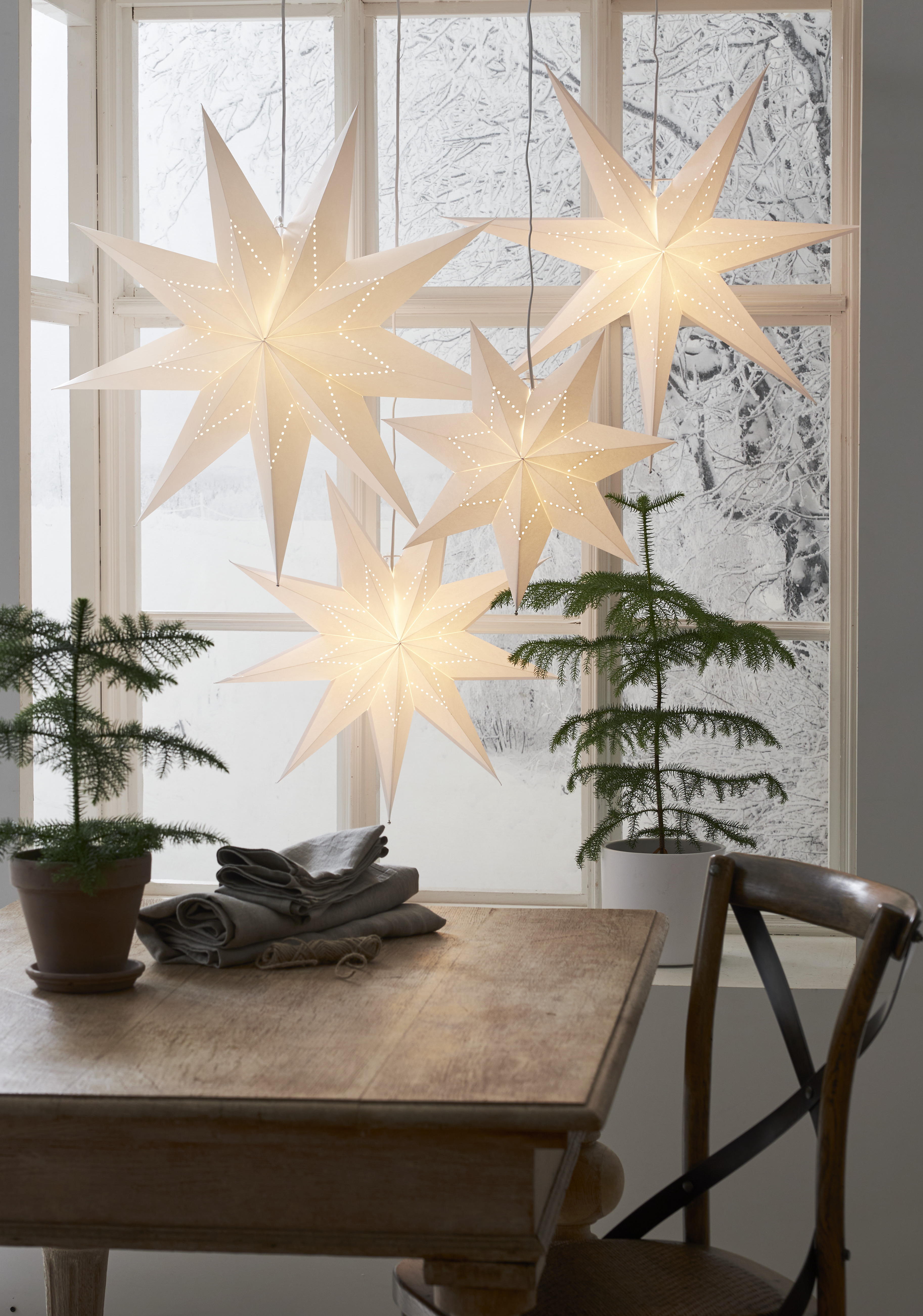 Stjärna - Adventsstjärna - Vit - Stella - 43x43 cm  - 3