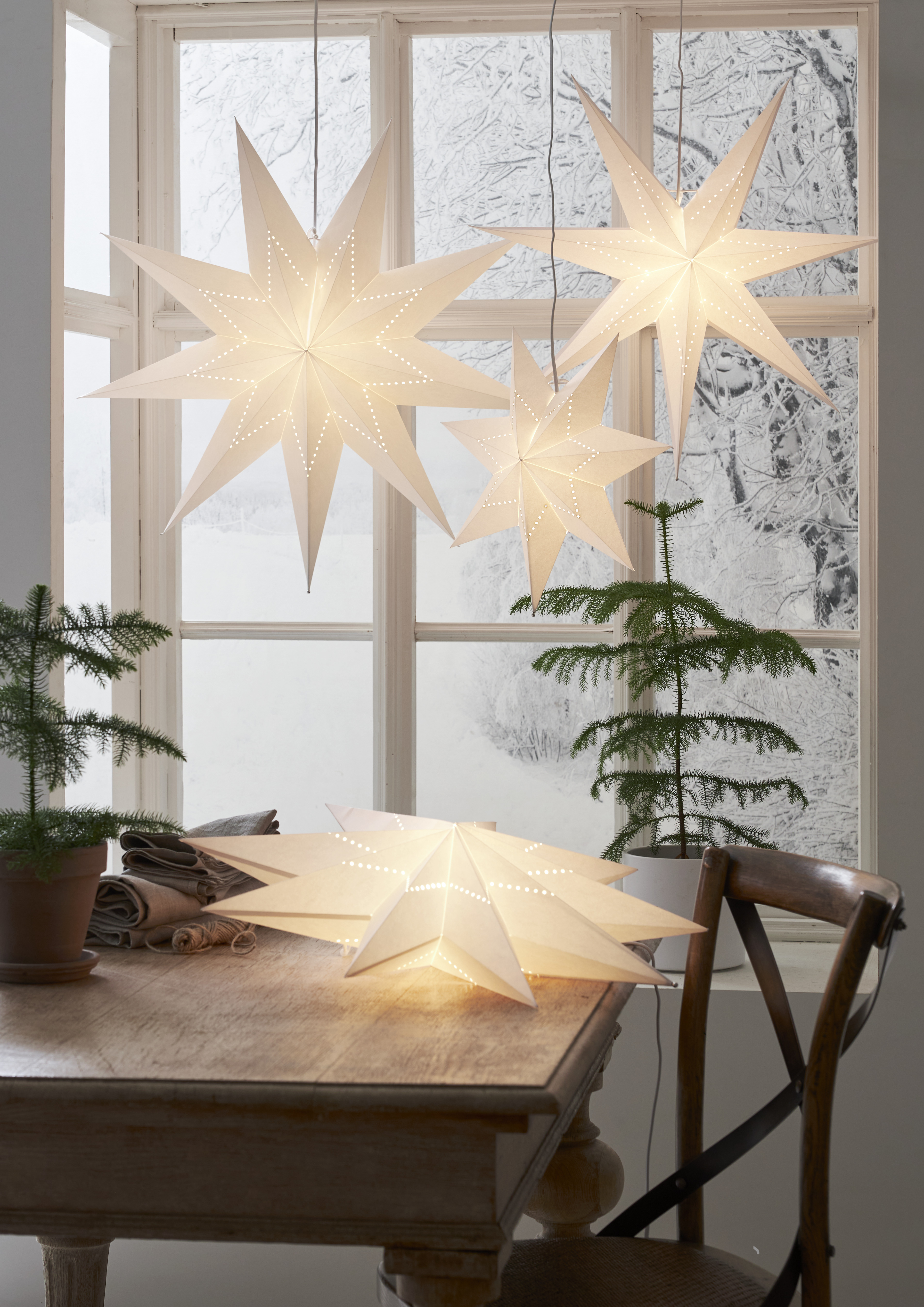 Stjärna - Adventsstjärna - Vit - Stella - 80x80 cm  - 5