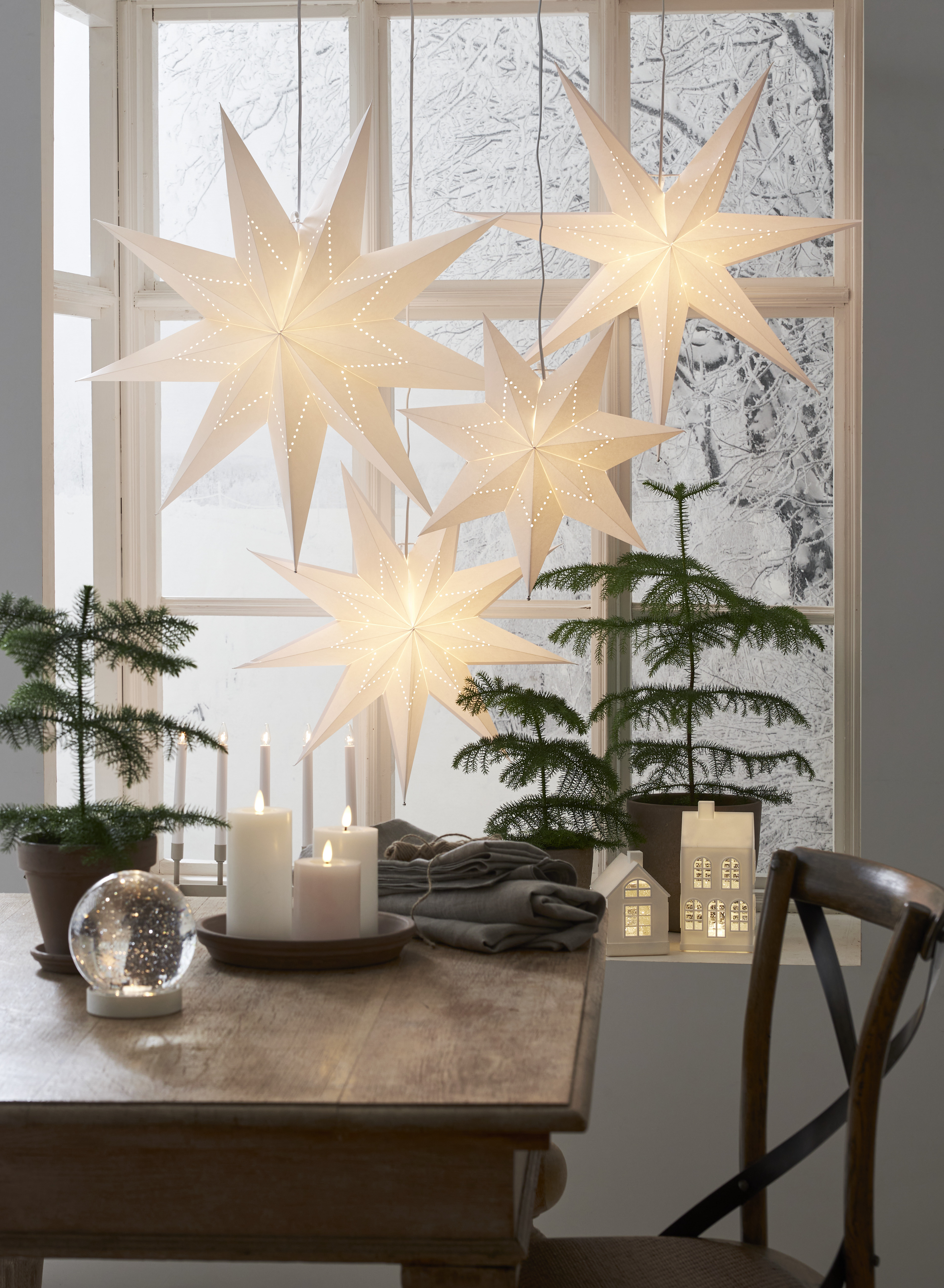 Stjärna - Adventsstjärna - Vit - Stella - 80x80 cm  - 2