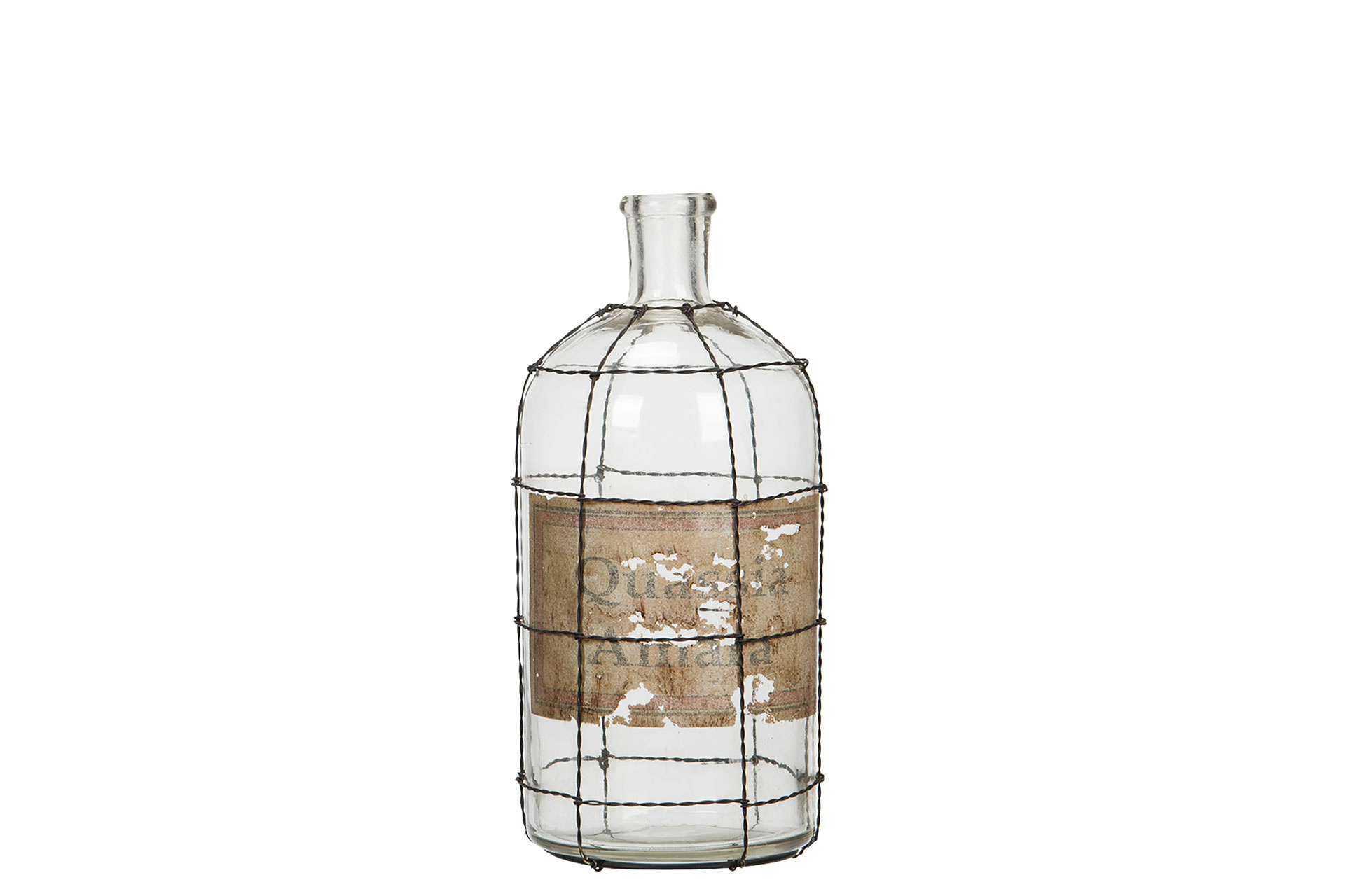 Bottle - Glass bottle - Vase - Ø10x23 cm - 2