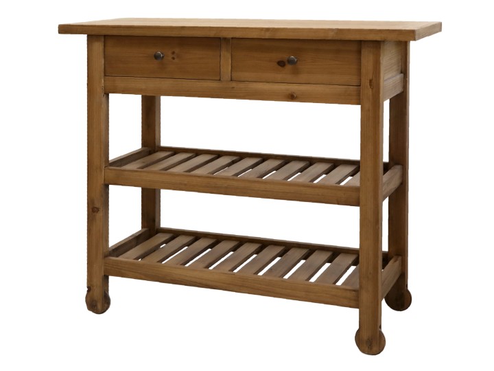 Side table with wheels - Kitchen island - 100x85x40 cm - 6