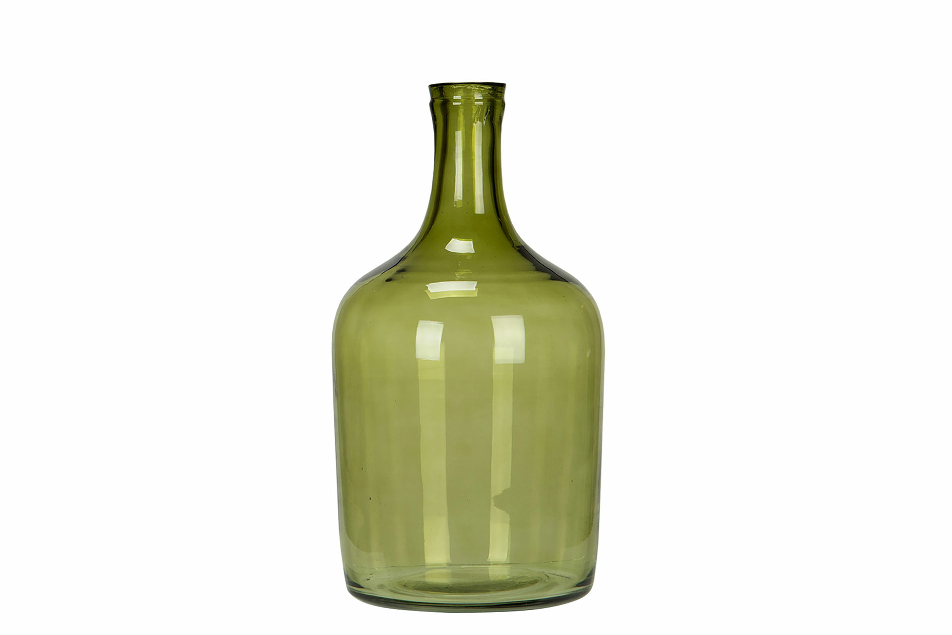 Bottle - Glass bottle - Green - Ø13x25 cm - 3