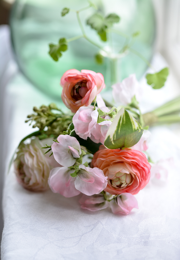 BOUQUET MIX PINK - SILK FLOWERS - 30 CM - 3
