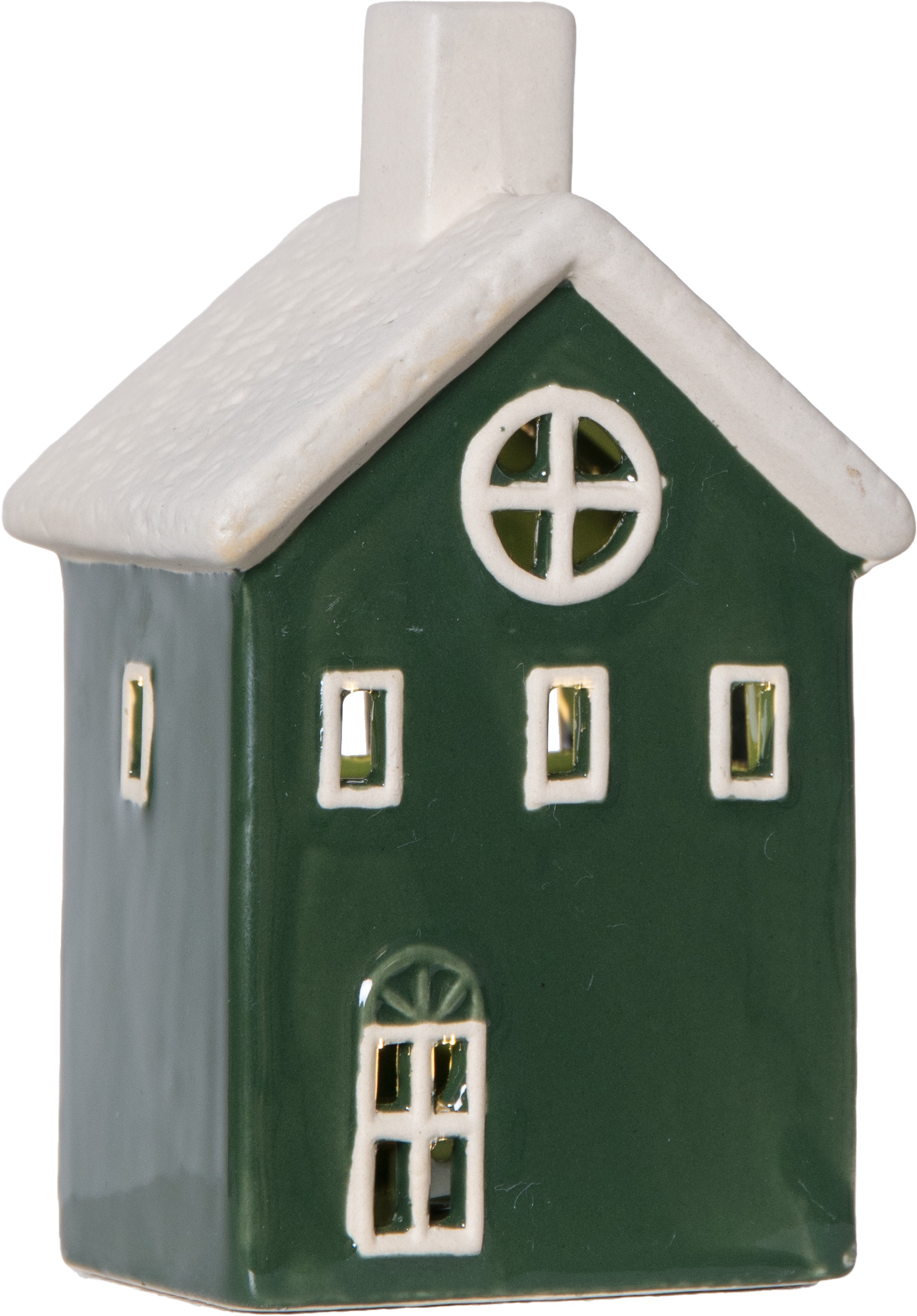 House with LED lighting - Green - 2-pack - Battery-powered - Timer - 4