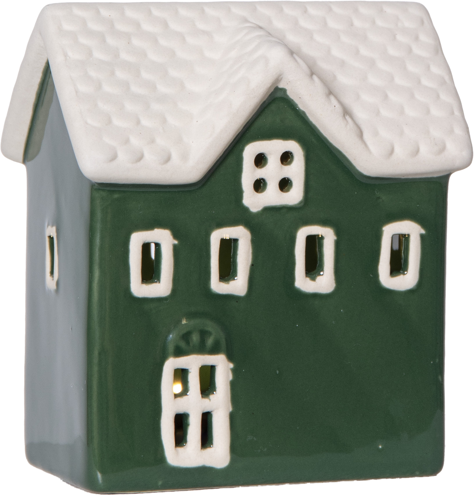 House with LED lighting - Green - 2-pack - Battery-powered - Timer - 5