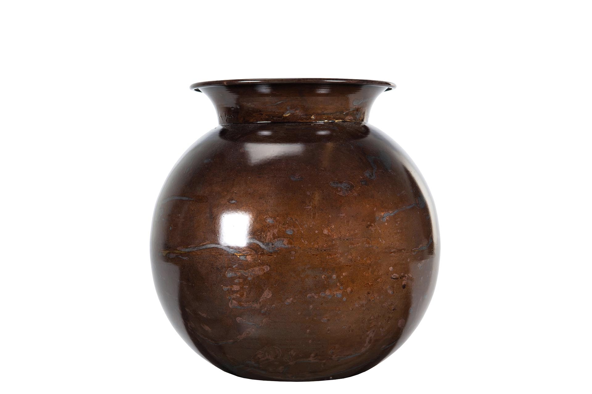 Vase - Metal - Brown - Onyx - Ø25x11x25 cm - 2