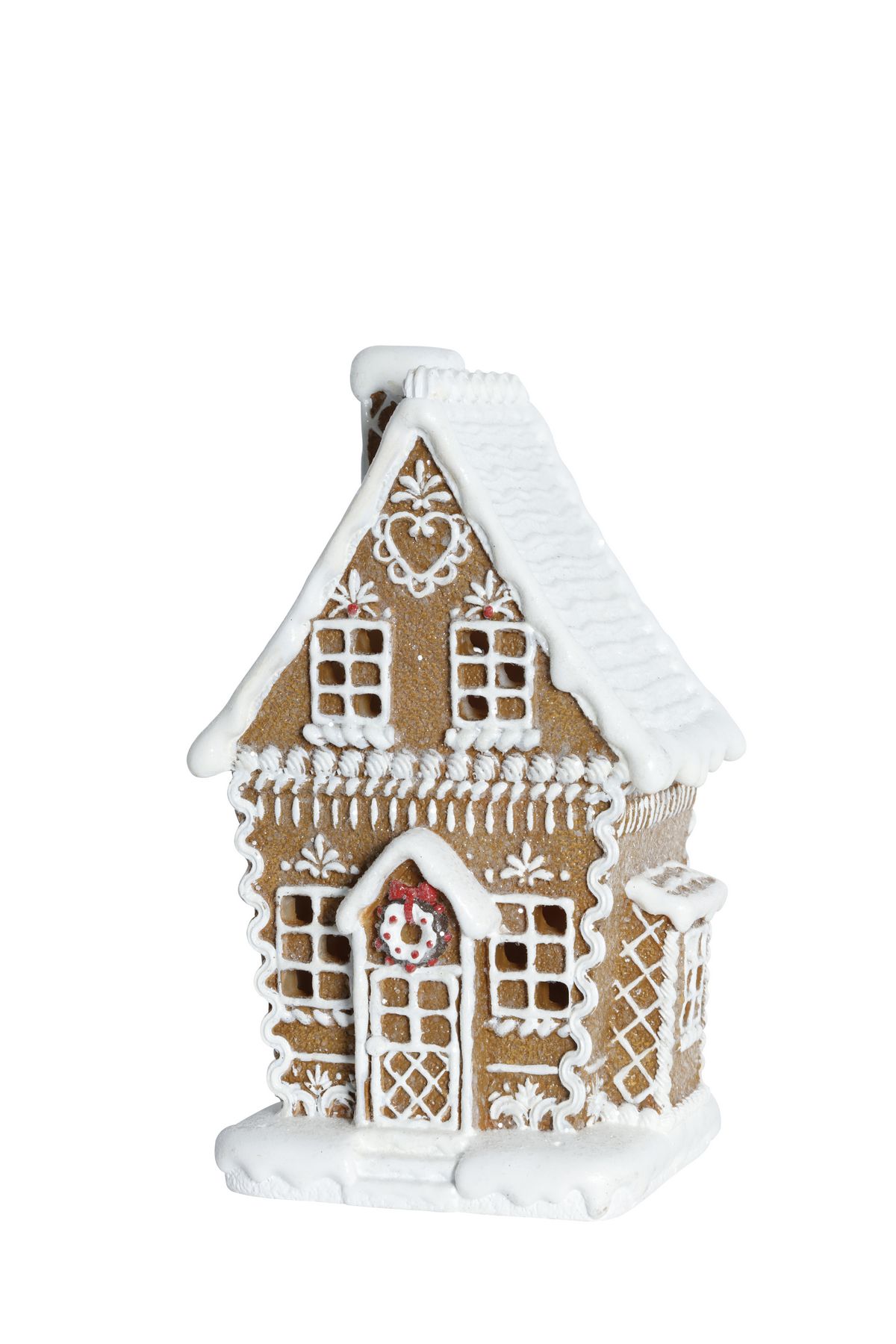 Pepparkakshus med ledbelysning - 11x7 cm - 3