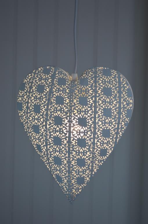 Lampa Hjärta - Vit - 3