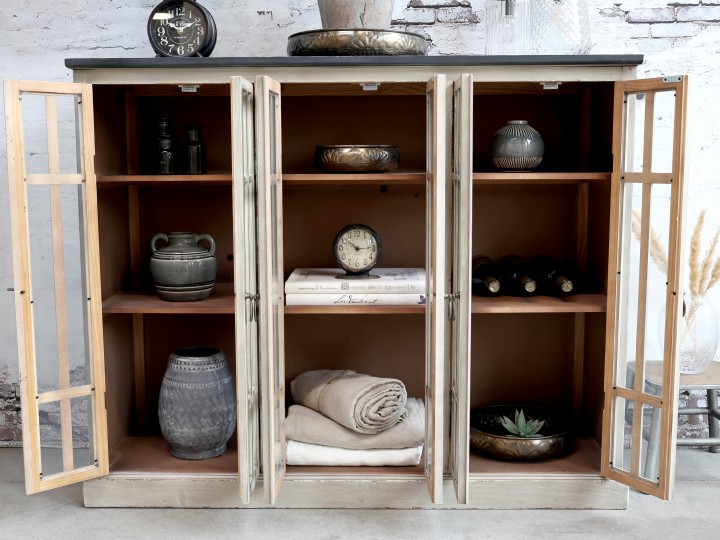 FRENCH DISPLAY CABINET WITH 6 DOORS - 4