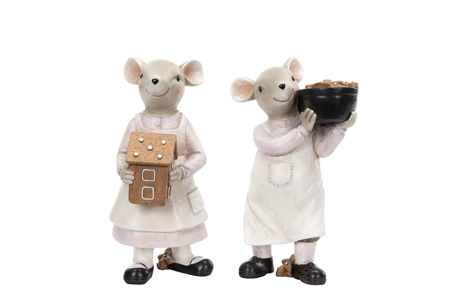Mice - Christmas mice - 2-pack - 14.5 cm - 2
