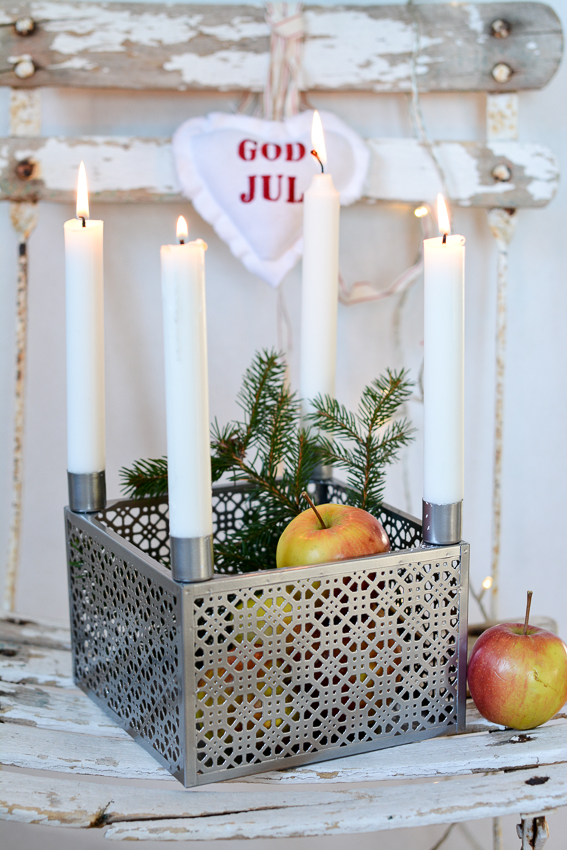 CANDLESTICK - ADVENT CANDLESTICK - ANTIQUE SILVER 18x14 cm - 2