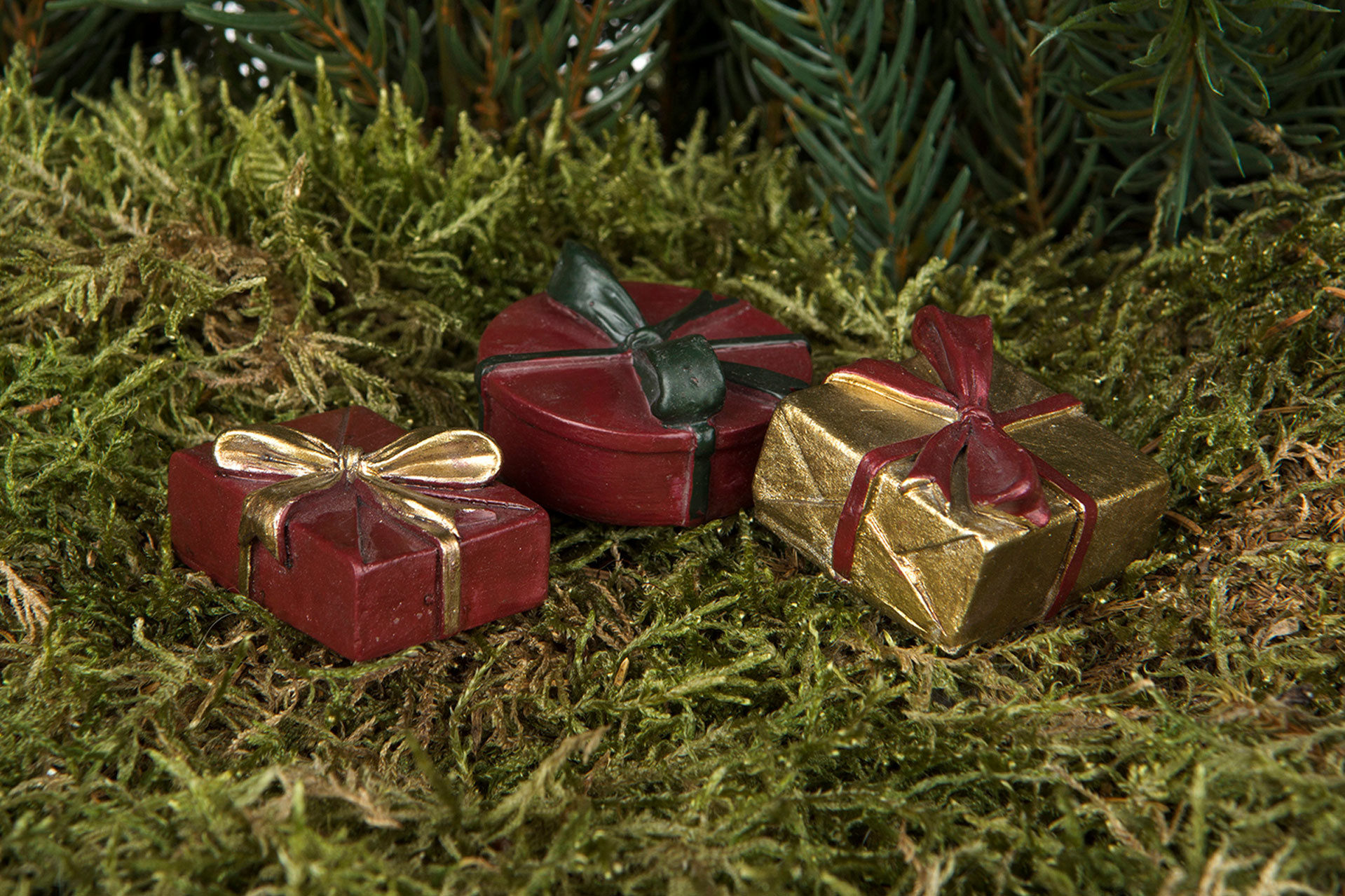 Christmas presents - Packages - Stick Red/Gold Mix 4 cm 3-pack - 2