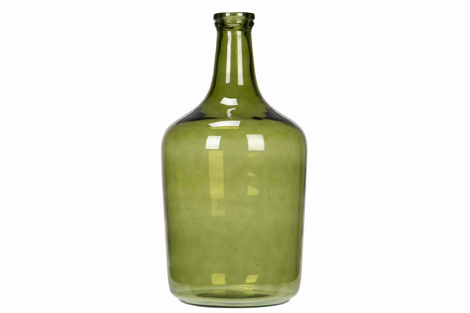 Flaska - Glasflaska - Damejeanne Grön - 19x37 cm - 2
