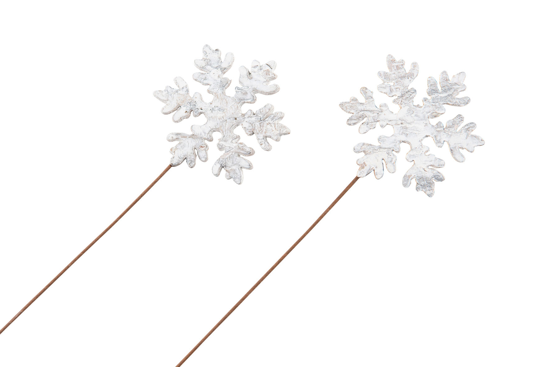 Näver/Snöflinga/Stick Vit 6 cm 2 st - 2