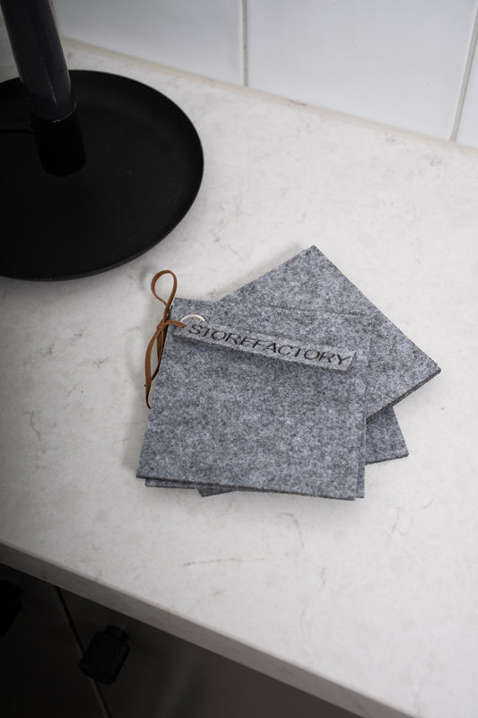 Square glass coaster - pack of 6