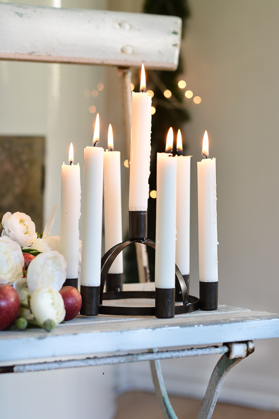 Lucia crown - Candlestick - Grey - 30x17 cm - 8