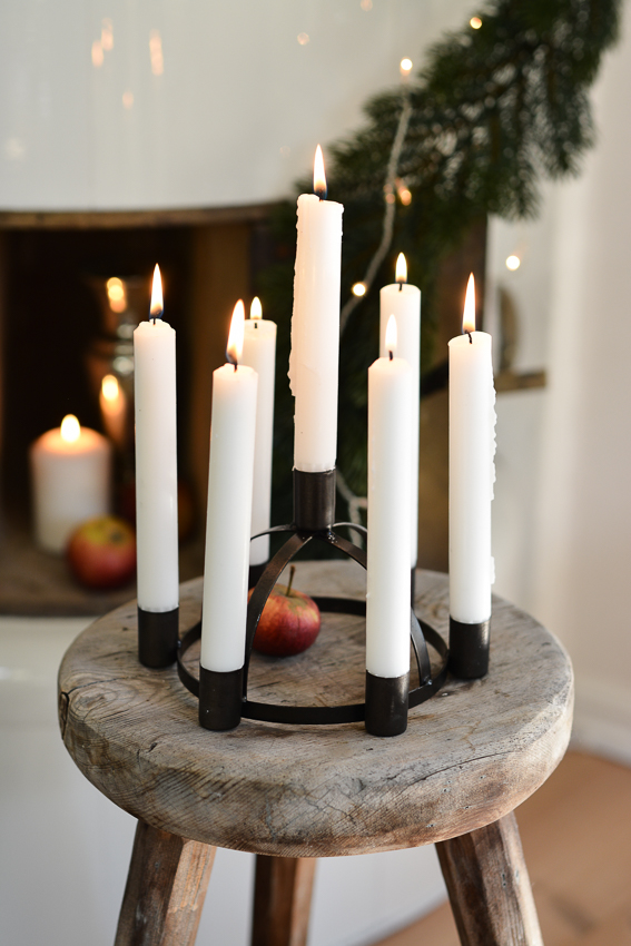 Lucia crown - Candlestick - Grey - 30x17 cm - 9