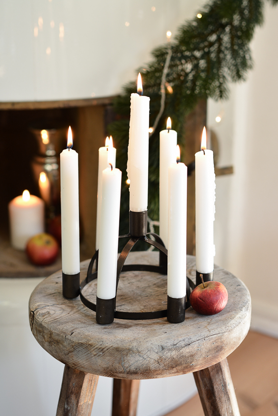 Lucia crown - Candlestick - Grey - 30x17 cm - 6