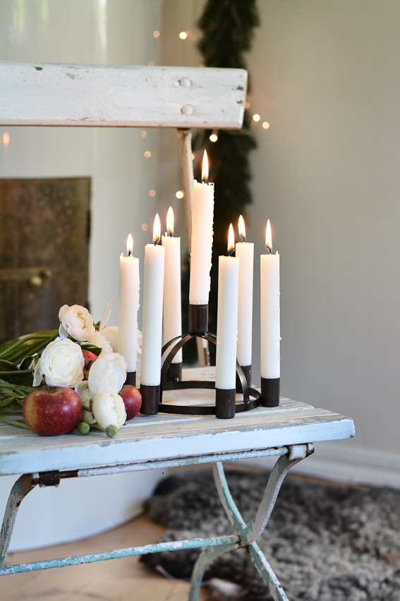 Lucia crown - Candlestick - Grey - 30x17 cm - 10