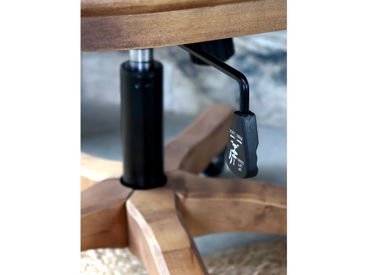 Fransk kontorsstol i rotting - Snurrstol - H92/L62/B62 cm - Natur - 5