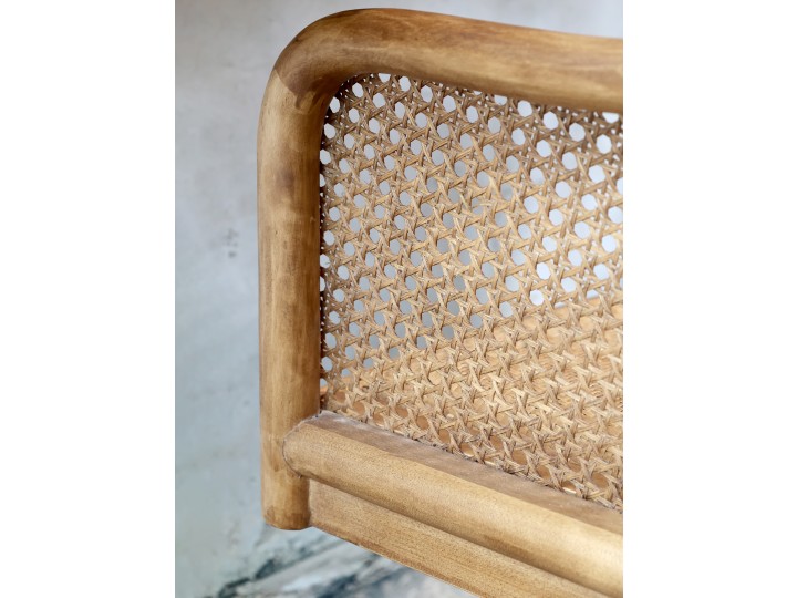 Fransk kontorsstol i rotting - Snurrstol - H92/L62/B62 cm - Natur - 4