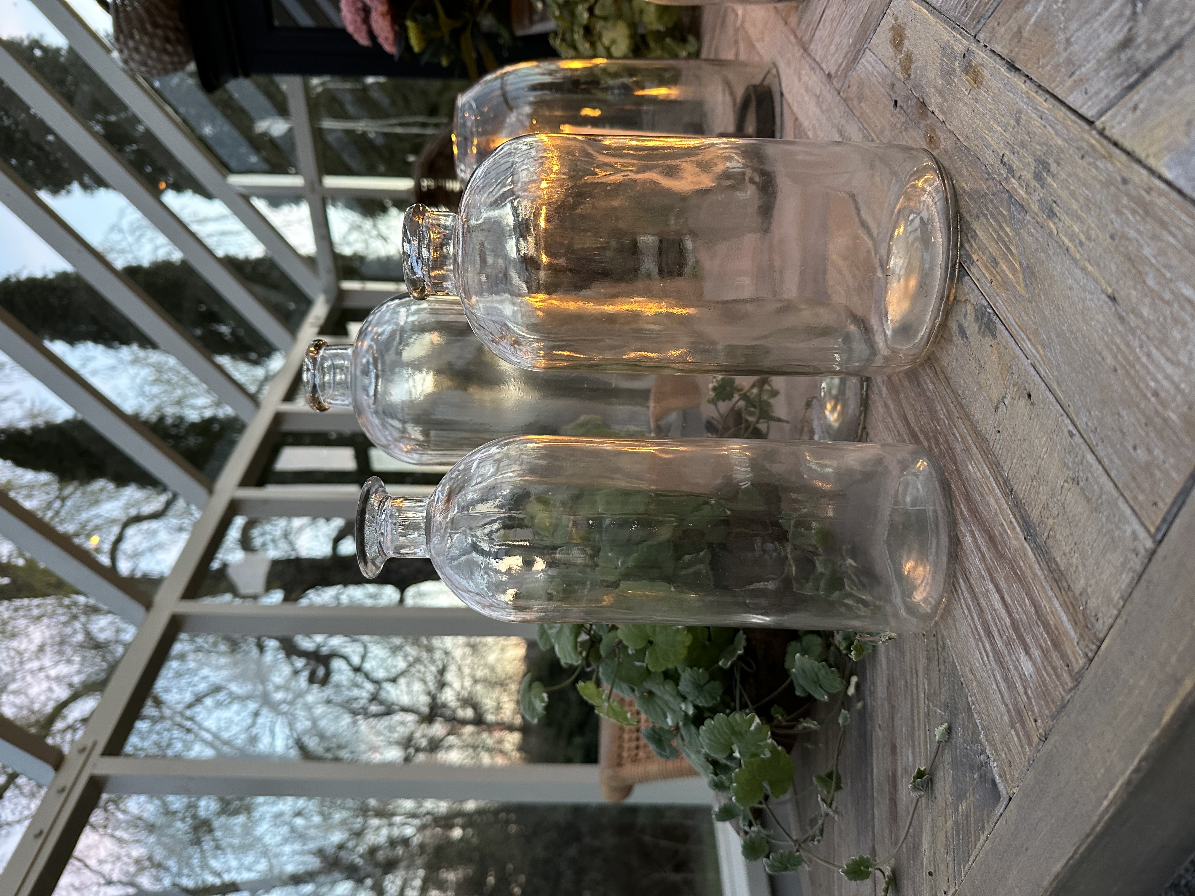 Glasflaska - Flaska - Butelj - Klar - 22,5 cm