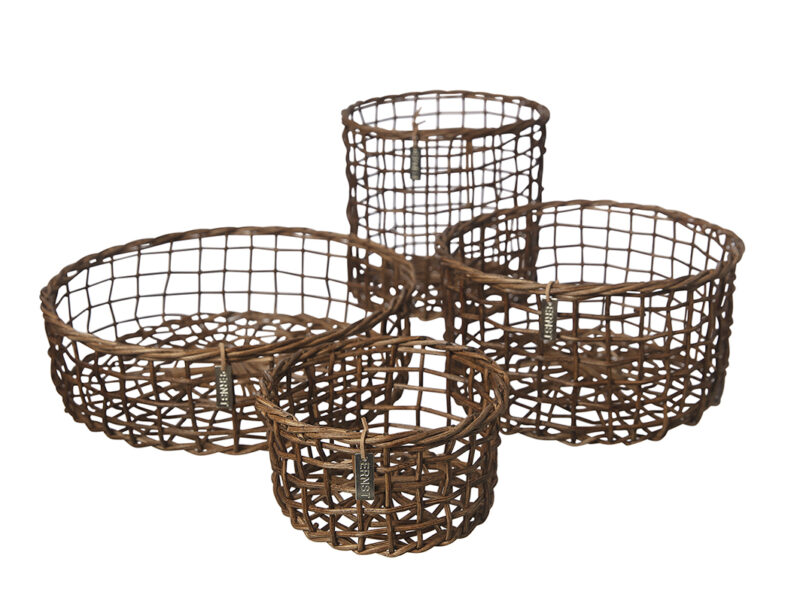 ERNST - Bamboo baskets - Dark brown - 4-pack - 2
