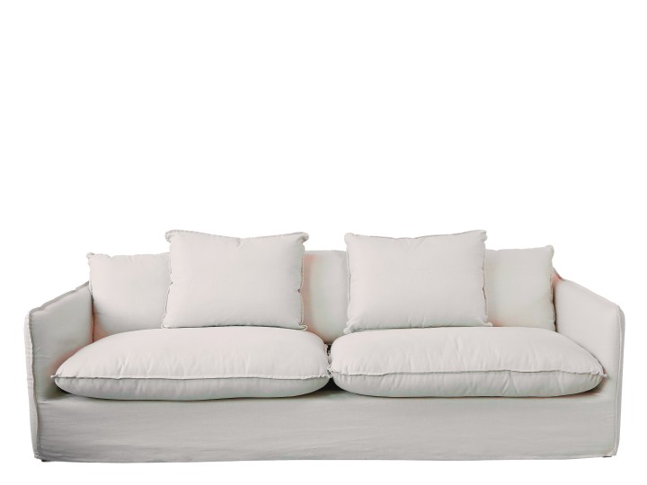Soffa med 5 kuddar - Furu/Ek/Lin - 220 cm - 7