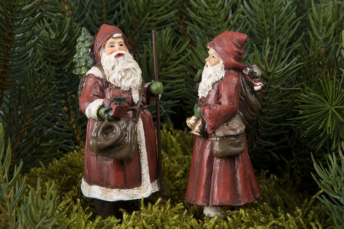 Tomte/Stick Röd Säck Poly 9,5 cm
