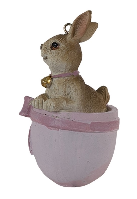 Rabbit in egg - Easter - Easter decorations - 5x4x8 cm - 3