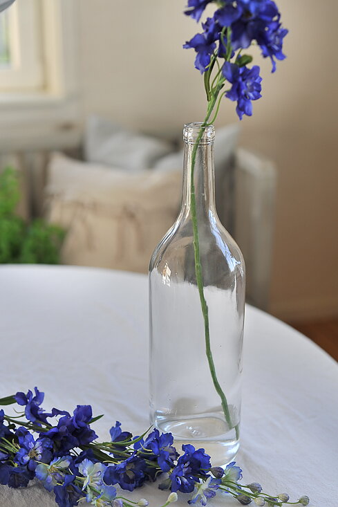 Glasflaska - Flaska - Butelj - Klar - 43,8 cm - 2