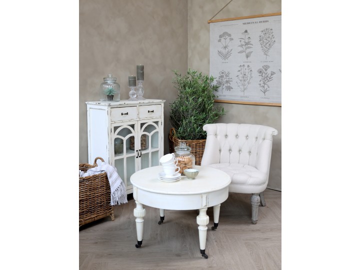 ARMCHAIR LINEN FABRIC FRENCH COUNTRY STYLE - 8