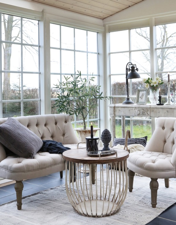 ARMCHAIR LINEN FABRIC FRENCH COUNTRY STYLE - 3