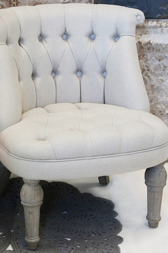 ARMCHAIR LINEN FABRIC FRENCH COUNTRY STYLE - 4
