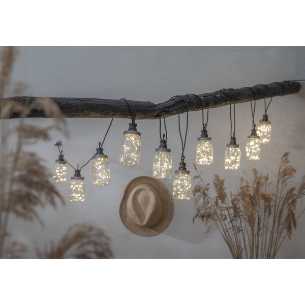 String lights with jars - 5 metres - 2