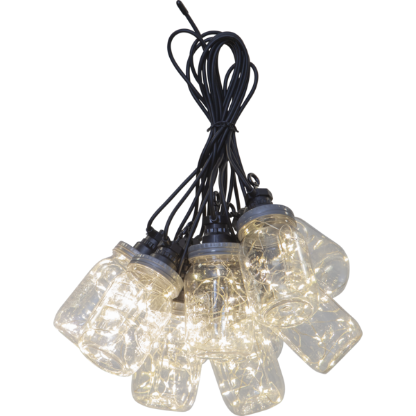 String lights with jars - 5 metres - 5