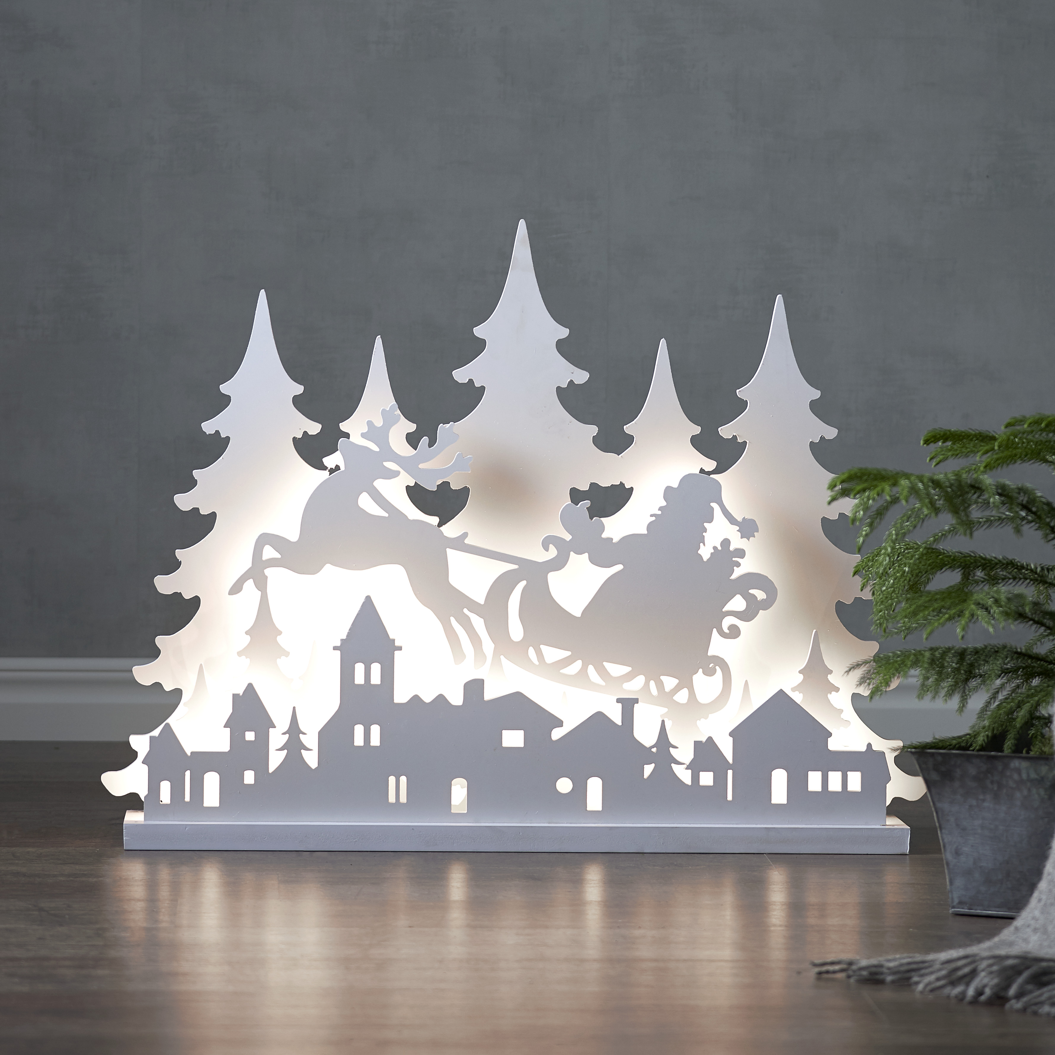 Table decoration - LED - Winter wonderland - 70x60 cm - 89 lights - 3