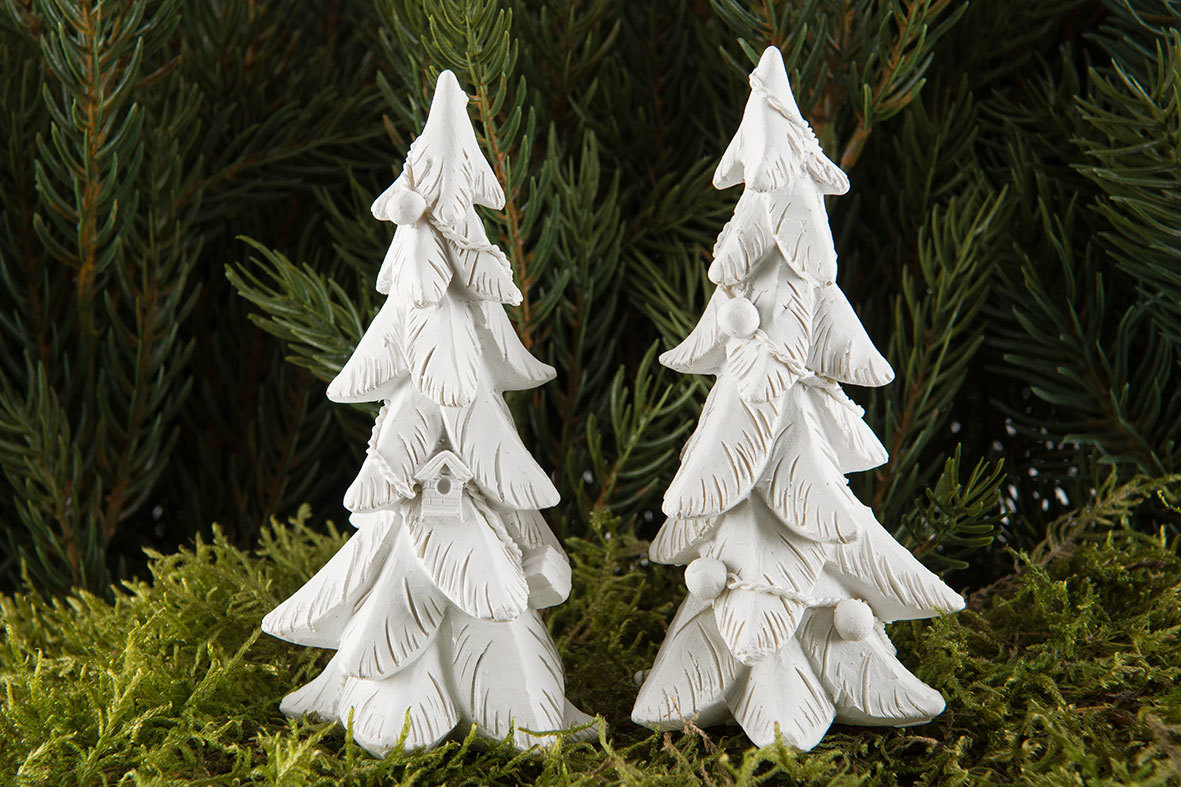 Spruce holk/Stick White Poly 10 cm - 3