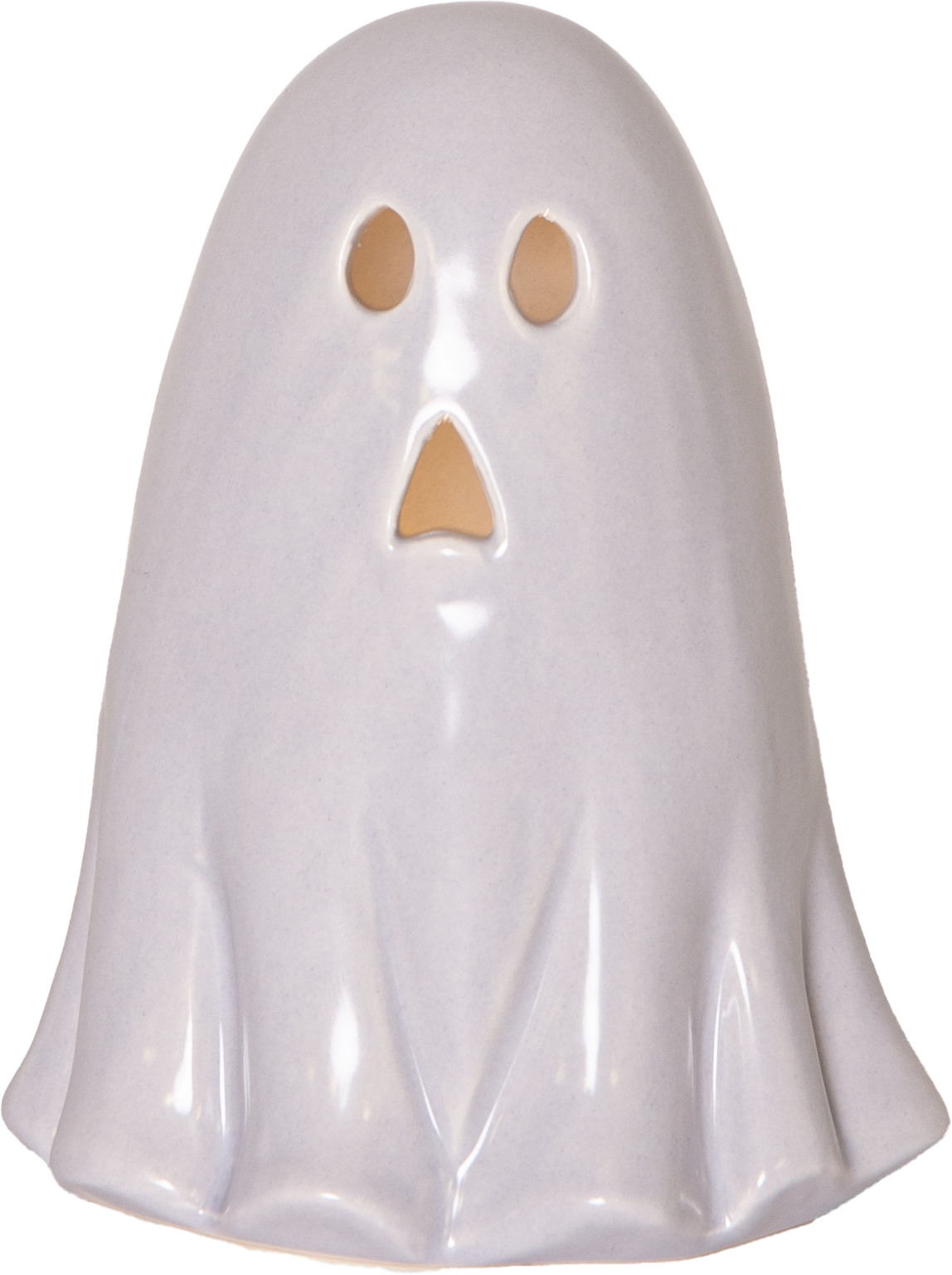Ghost - Spöke med belysning - Ljusgrå Keramik - Batteridriven - 5