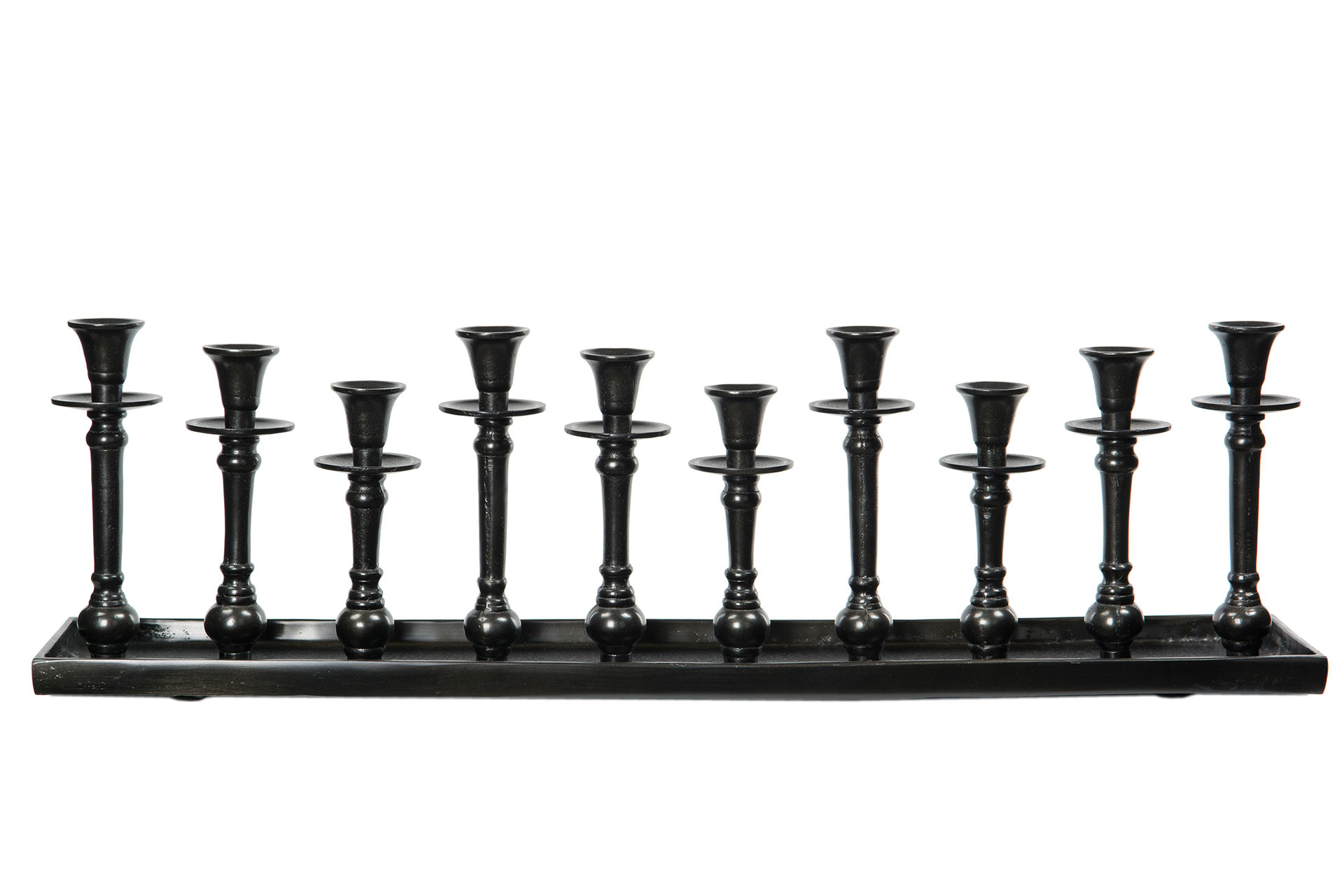 Ljusbricka - Ljusstake - Antiksvart - 70 cm - 3