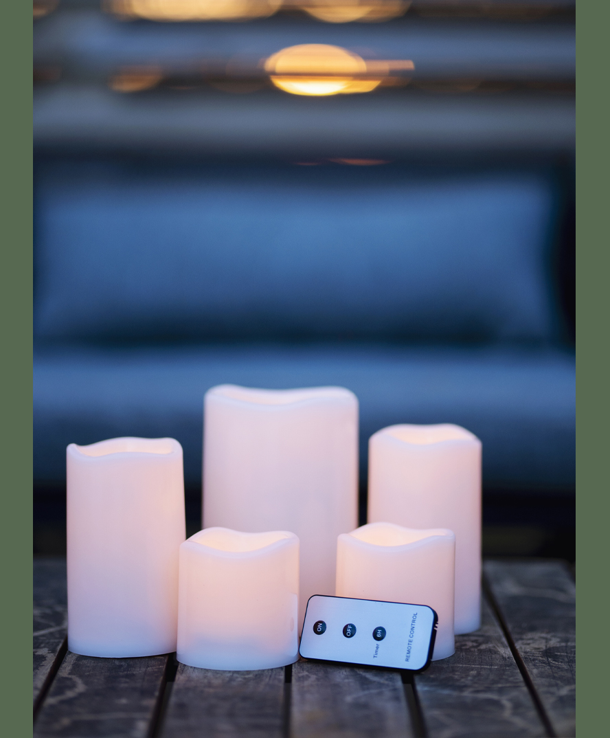 LED Blockljus - Set om 5 - 2