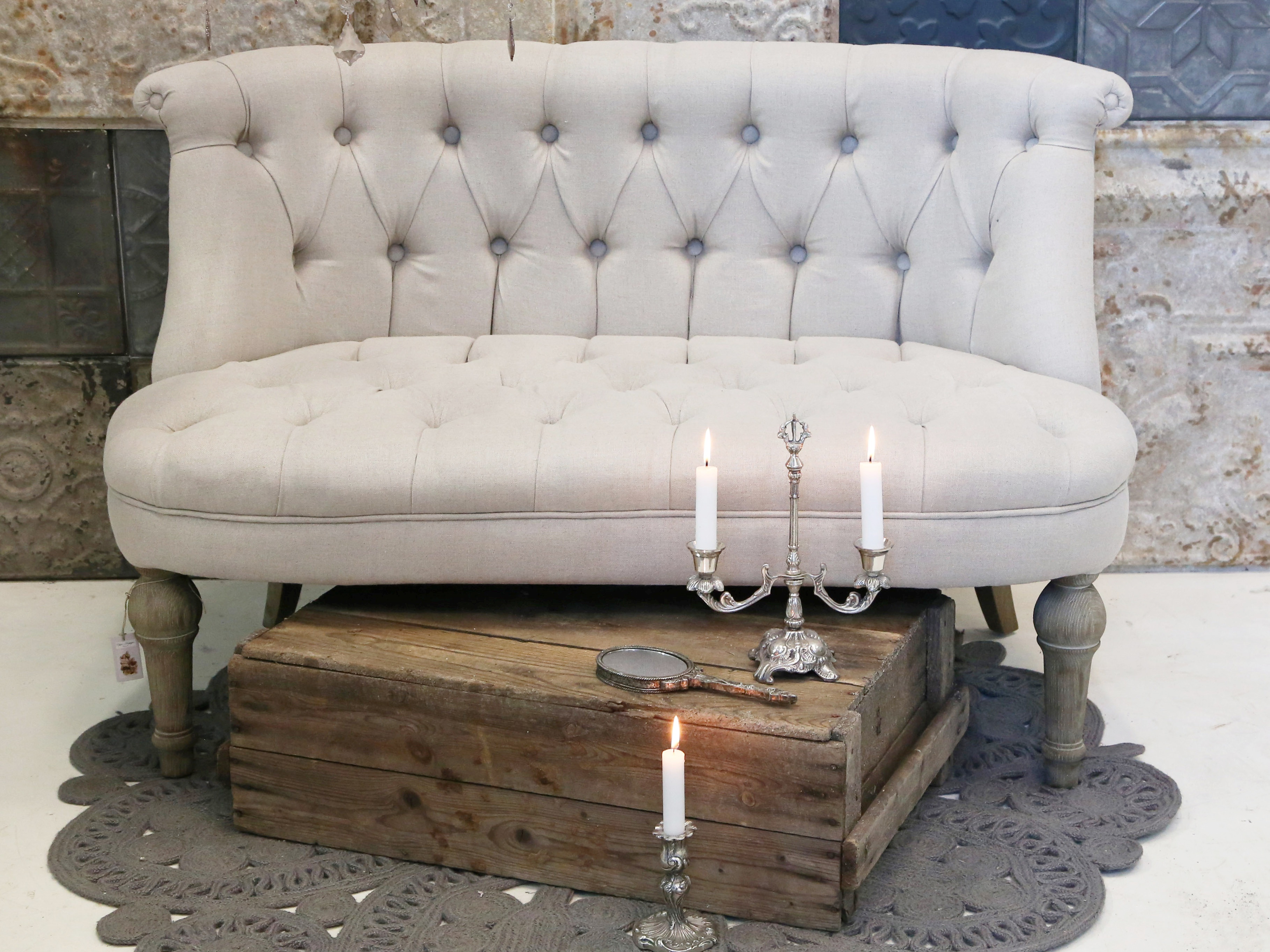 SOFA LINEN FABRIC FRENCH COUNTRY STYLE - 3