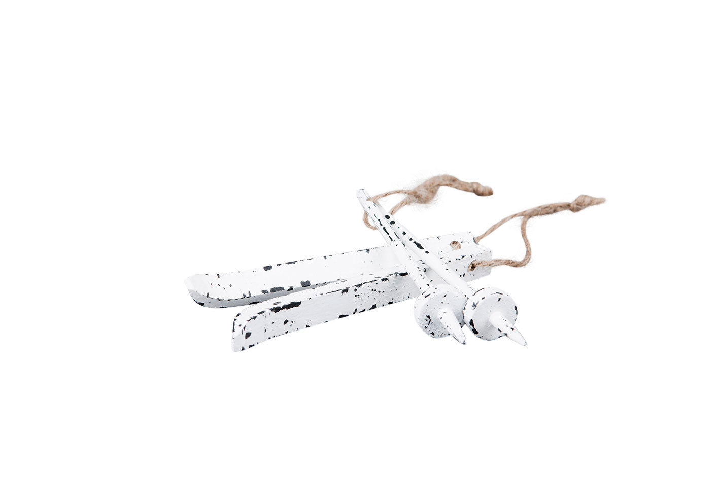 Skidor Set/Häng Shabby Vit 10 cm - 2