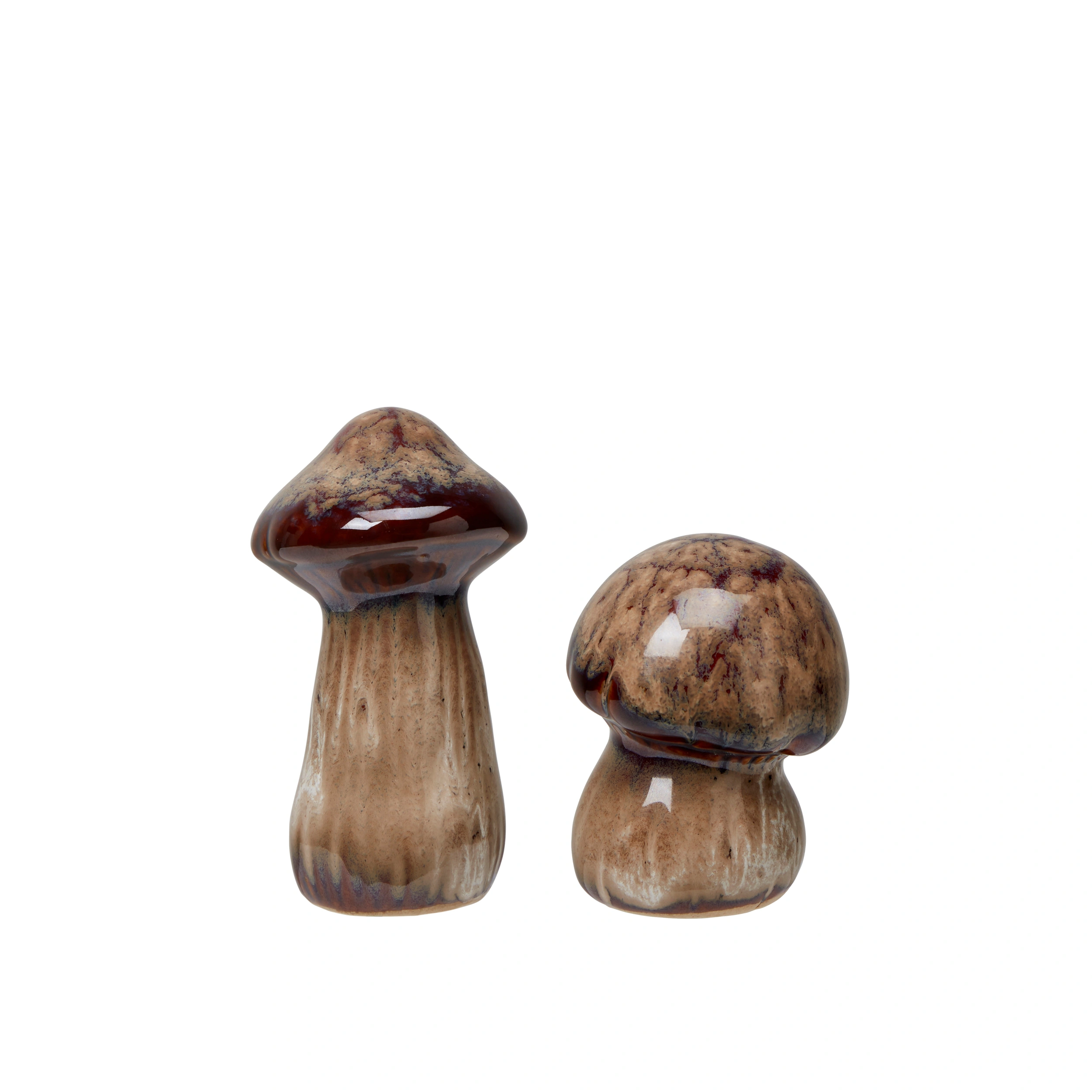 Mushroom - Brown mottled - Porcelain - 2-pack - 2