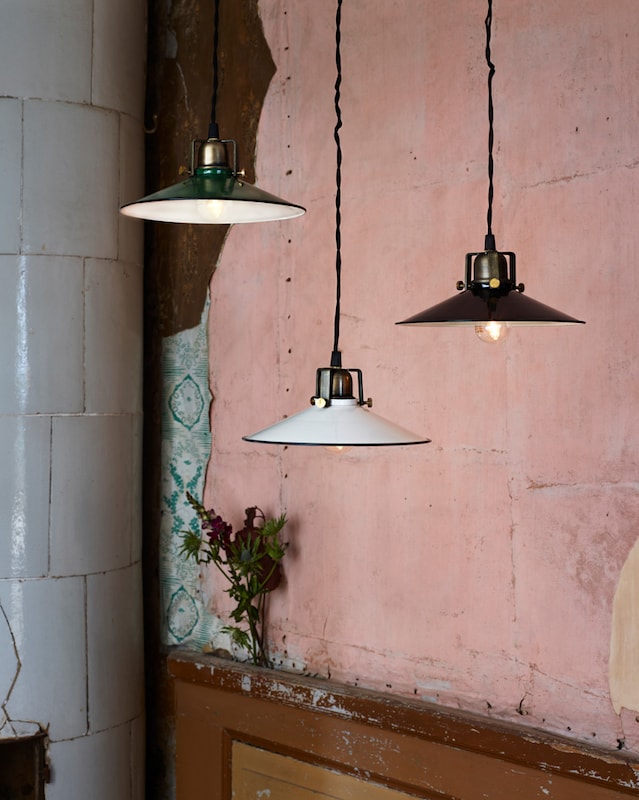 Lampa - Skomakarlampa - Skomakarelampa med tvinnad textilsladd - Grön - 2